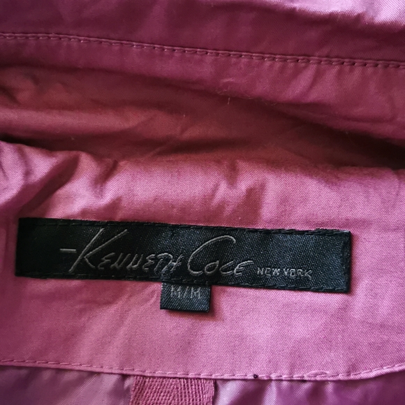 KENNETH COLE Plum coloured Trench Coat - Picture 4 of 5
